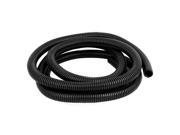 Black Plastic 18x15mm Dia Flexible Corrugated Conduit Pipe Hose Tubing 2.3M Long
