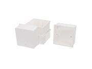 4 Pcs 86mmx86mmx43mm White PVC Mount Back Box for Wall Socket