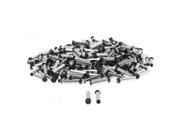 3.5mm x 1.1mm DC Power Jack Male Plug Connector Adapter Black Silver Tone 300pcs