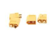 RC Model LiPo Battery Motor XT60 Male Female Plug Connector Yellow 2 Pairs