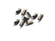 10 Pcs AC 250V 5A DPST Short Bended Hinge Lever Momentary Micro Switch