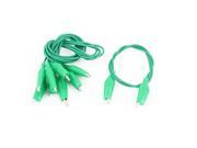 4pcs Green Dual Ended Testing Test Leads Alligator Clip Jumper Wire Cable 47cm