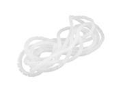 Unique Bargains 5.4M 212.6 14mm 0.6 Polyethylene Spiral Cable Wire Wrap Tube White