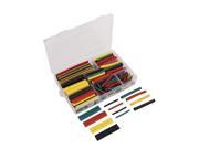 Unique Bargains 300pcs Four Colors Assorted Sizes Heat Shrink Tube Sleeving Wrap Wire Kit