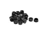 26pcs 22mm Mounting Dia Black Cable Pipe Snap Bushing Protector Grommet Harness
