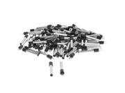 2mm x 0.6mm DC Power Jack Male Plug Connector Adapter Black Silver Tone 100pcs