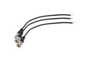 3Pcs BNC Male Plug Connector Coaxial RF AV Audio Video Cable 0.25M Length
