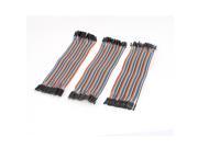 3Pcs 2.54mm Pitch 40 Way M F Connector Rainbow Ribbon Jumper Cable Wires 20cm