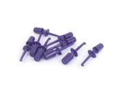 9pcs Plastic Shield Electrical Wire Testing Hook Clip Probes Purple
