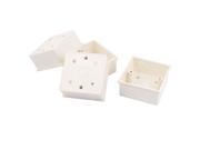 4pcs 85mmx85mmx40mm White PVC Cable Connect Flush Mount Back Box for Wall Socket