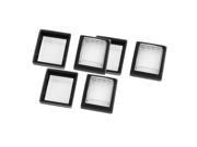 6 Pcs Clear Black Silicone Waterproof Rocker Switch Protect Cover Rectangle Cap