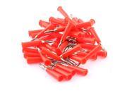 Audio Speaker 4mm Banana Horn Plug Connector Adapter Red Silver Tone 50pcs