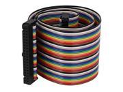 1.4ft 40 Pin 40 Way F F Connector IDC Flat Rainbow Ribbon Cable