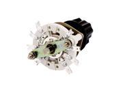 KCZ 2 Pole 3 Throw 6mm Shaft Band Channel Rotary Switch Selector w Cap