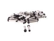 3.5mm x 1.1mm DC Power Jack Male Plug Connector Adapter Black Silver Tone 50pcs