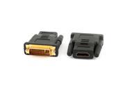 2PCS DVI I Dual Link 24 5 Male to HDMI Female Connector Converter Adapter
