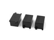 Outdoor Plastic Protective Case Junction Box Black 68x43x36mm 3pcs