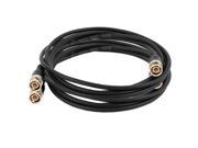 2Pcs BNC Male to Male Plug Connector Coaxial RF AV Audio Video Jumper Cable 2M