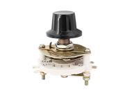 KCT 2 Pole 2 Throw 6mm Shaft Band Channel Rotary Switch Selector w Cap