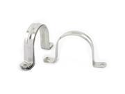 5 Pcs 60mm Diameter Stainless Steel U Shaped Saddle Clamp Tube Pipe Clip
