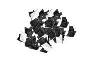 30Pcs 19mmx25mm White Adhesive Backed Nylon Wire Adjustable Cable Clips Clamps