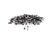 2mm x 0.6mm DC Power Jack Male Plug Connector Adapter Black Silver Tone 300pcs