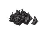 12 Pcs Self adhesive Cord Cable Tie Clamp Sticker Clip Holder Black 12.5mm
