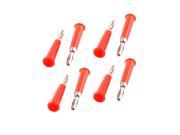 Audio Speaker 4mm Banana Horn Plug Connector Adapter Red Silver Tone 8pcs