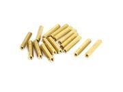 Unique Bargains M4x30mm Brass Hex Hexagonal Female Thread PCB Standoff Spacer 15pcs