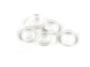 5 Pcs Clear White Silicone Waterproof Rocker Switch Protect Cover Round Caps