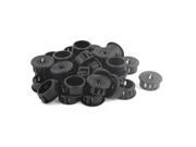 Cable Hose 19mm Mount Dia Snap in Webbed Bushing Harness Grommet Protect 35 Pcs