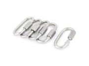 5 Pcs 5mm Quick Link Chain Fastener Hook Stainless Steel Joint Easy Clip Clamp