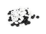 120 pcs 2 colors 4mm Inner Dia Double Sides Cable Wiring Grommets Gasket Ring