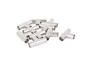 10Pcs BNC Female to Double BNC Female Plug T Shape Adapter Connector Silver Tone