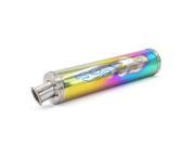 60mm Inlet Colorful Flame Pattern Round Tip Exhaust Pipe Muffler for Motorcycles