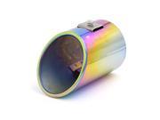 Unique Bargains 3 Inlet Dia Colorful Stainless Steel Slanted Cut Tip Exhaust Muffler for Prado