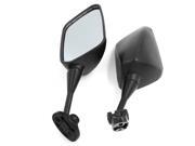 Unique Bargains 2PCS Black Rhomboid Shaped Motorcycle Side Rearview Rear View Mirrors for Honda