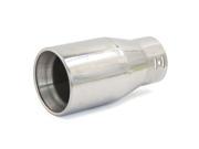 72mm Inlet 90mm Outlet Round Straight Type Car Silencer Tail Muffler Tip Decor