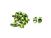 23mm x 7mm Car Motorcycle License Plate Screws Decoration Green 12 Pcs