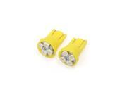 T10 W5W 1210 SMD 4 LEDs Yellow Car Side Wedge Tail Lamp Bulb 2 Pcs Interior