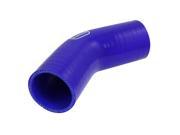 Unique Bargains Silicone 3 Ply 45 Degree Elbow Coupler Turbo Intake Hose Pipe Blue 2