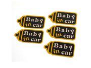 5pcs Baby in car Pattern Stickers Self adhesive Graphic Decal Adorn 115mm x 60mm