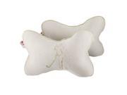 Unique Bargains Unique Bargains Auto Car Seat Zipper Closure Neck Rest Cushion Pillows Beige 2pcs