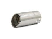 Unique Bargains 2.4 Inlet Dia Straight Type Stainless Steel Slant Cut Exhaust Pipe Tip for Car