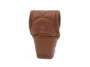 Borwn Faux Leather Non slip Cover Protector Sleeve for Car Manual Shift Knob