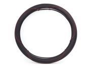 Car Vehicle Black Faux Leather Non Slip Steering Wheel Cover
