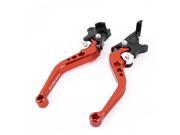 Unique Bargains 2 Pcs Handlebar Hand Controls Brake Clutch Lever Handle Orange for Honda