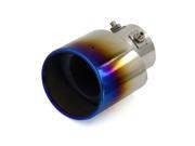Unique Bargains Car Stainless Steel Titanium Blue Silencer Tail Pipe Exhaust Muffler Tip