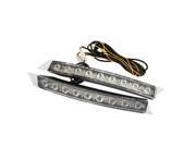 White Yellow 9 LED Daytime Running Lamp Auto Turning Light Headlamp 2 Pcs White Yellow 9 LED Daytime Running Lamp Auto Turning Light Headlamp 2 Pcs