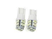Unique Bargains 2 Pcs T10 W5W 168 White 1206 SMD 30 LED Dashboard Wedge Light Bulbs Interior